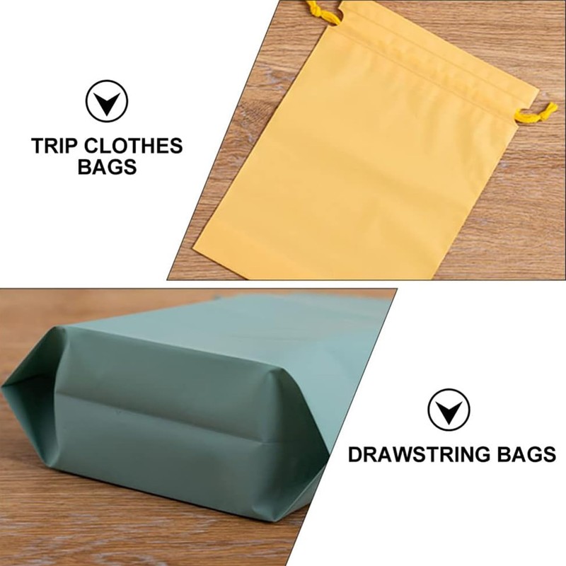 Zhooooonglf Multicolor Set of 12 Waterproof Drawstring Bag PE Plastic