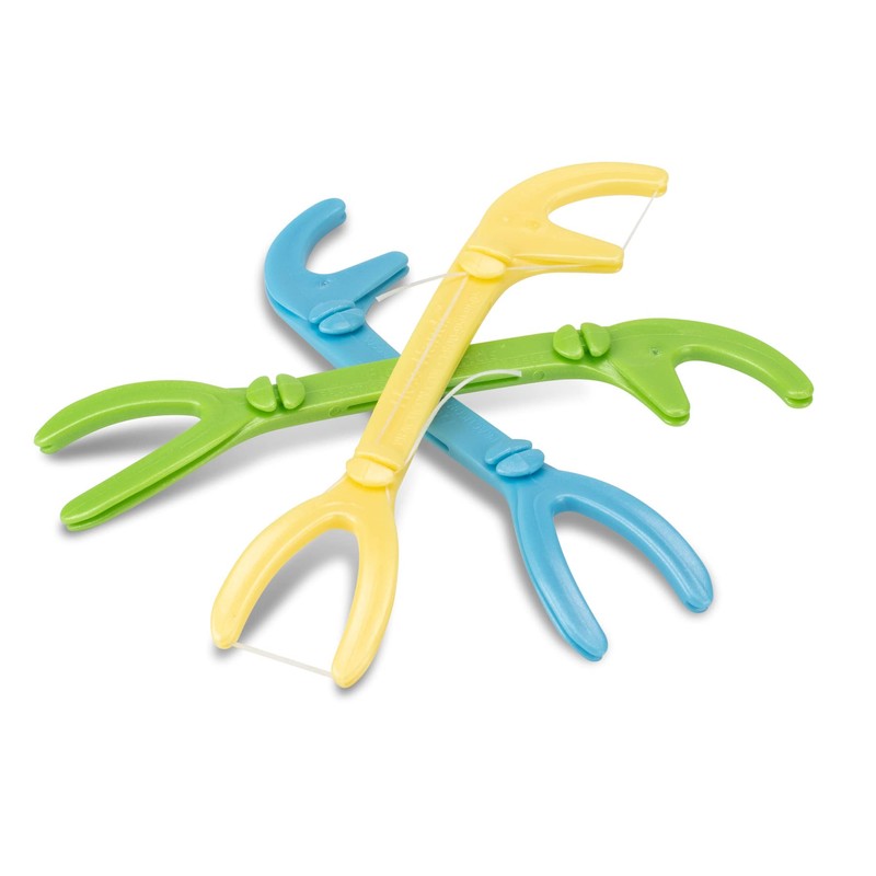 Practicon Floss-Hands, Reusable Dental Floss Holder, Two Angles at Once,