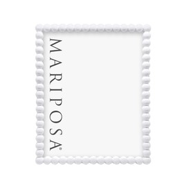 BAUBLES WHITE 8x10 FRAME |WHITE | BRILLANTE | FRAMES | DECORATIVE PHOTO FRAMES | RECYCLED SANDCAST ALUMINUM | HANDMADE IN MEXICO