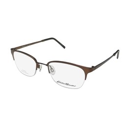 Eddie Bauer 32005 Mens Oval Half-Rim Eyeglasses/Glasses (50-20-145, Brown)