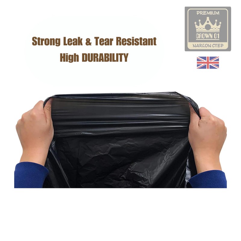 Heavy Duty Refuse Sacks, Black, 20 Pack Strong Black Bin