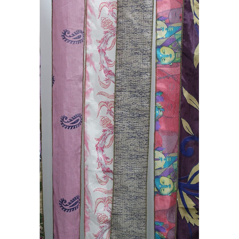 Mango Gifts Old Silk Sari Ribbon Doorway Curtain boho theme