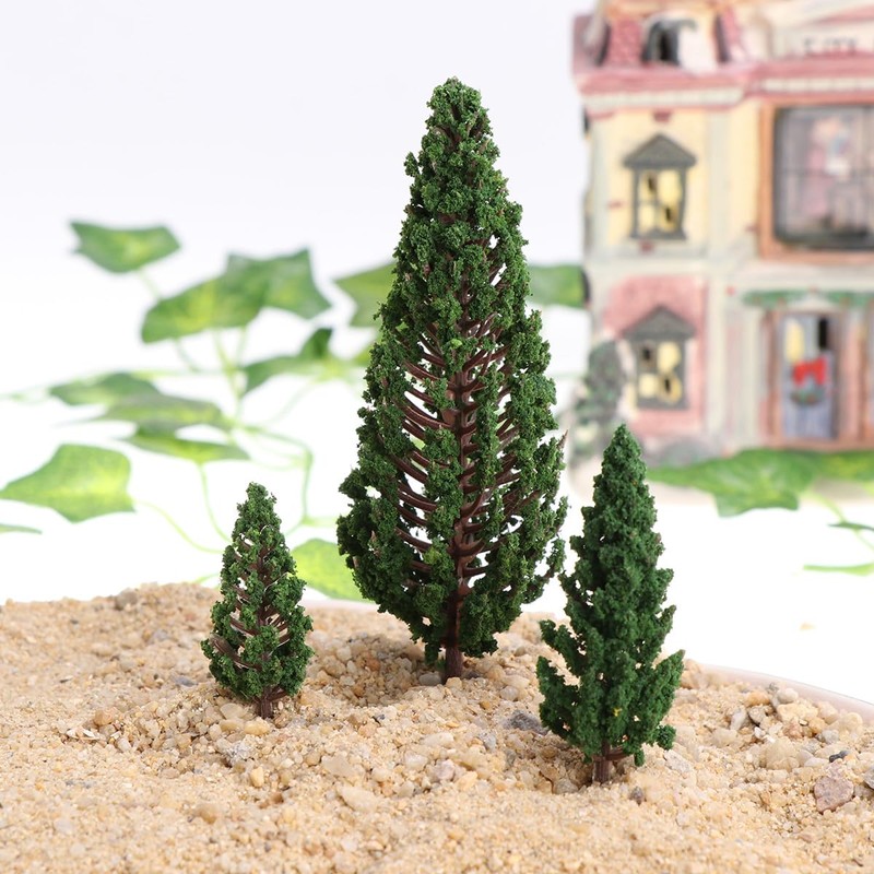 WINOMO 10pcs Model Trees Scenery Landscape Park Street Diorama Scenery