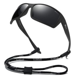 Bevi Polarized Sports Sunglasses Unbreakable TR90 Frame and UV 400 Protection for Men and Women Cycling Running Driving Golf Q2677C9