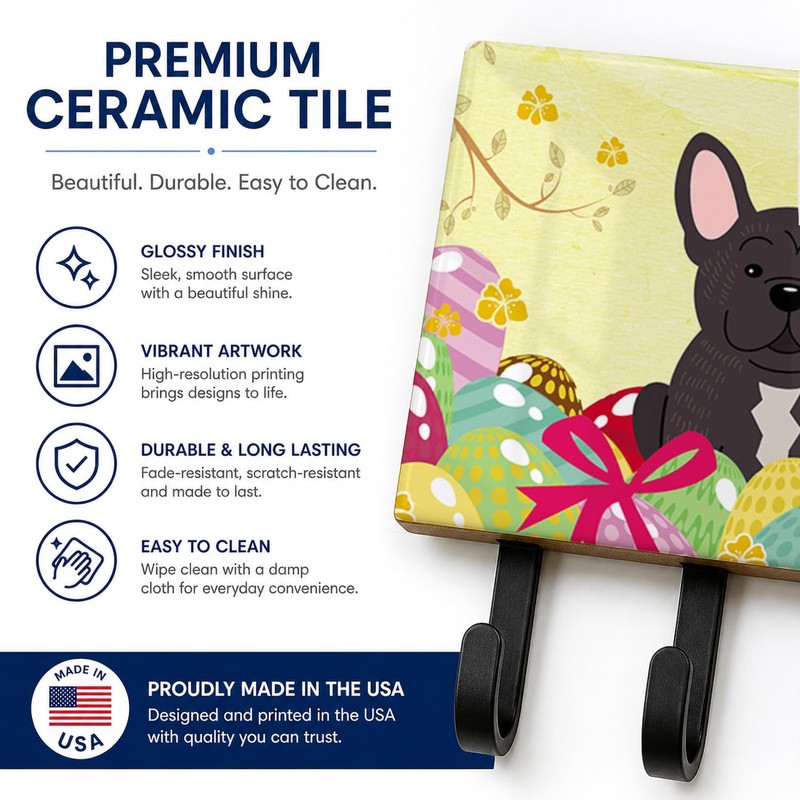 Caroline's Treasures BB6009TH68 Easter Eggs French Bulldog Brindle Leash or