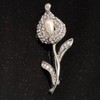 Avalaya Clear Crystal Calla Lily Brooch