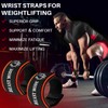 TECEUM Lifting Wrist Straps with Neoprene Padding Support – Black