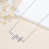 HUKKUN Double Cross Necklace Sterling Silver SidewaysCross Necklace Double Cross