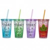 Dakoufish 8 Inch Reusable Plastic Short Straws for 16oz 20oz