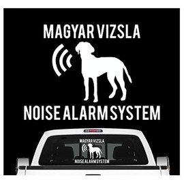 Siviwonder Magyar Vizsla Noise Alarm System Car Sticker Dog Film Hungarian Pointer, 10cm, White