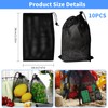 10 Pcs Mesh Drawstring Bag, Mesh Drawstring Bags with Cord