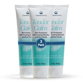 Menthol and Zinc Oxide Cream Paste - 3 Pack with 4 oz of Skin Protectant for Healing and Discomfort - Kid and Adult Barrier Cream for Incontinence, Minor Burns, Scrapes, Itching, and More