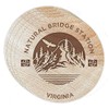 Natural Bridge Station Virginia 4 Pack Engraved Wooden Coaster Camp