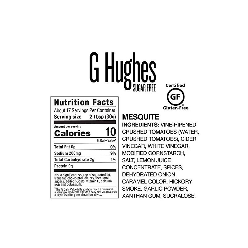 G Hughes Sugar Free Mesquite BBQ Sauce 18 oz (3