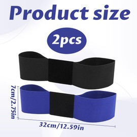 Watlikeup 2PCS Golf Swing Training Aid,Golf Training Aids Arm Band Trainer,Golf Hand Swing Elastic Band,Professional Motion Posture Correction,Golf Training Equipment for Men Women Kids(Blue,Black)