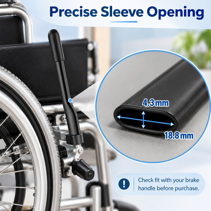 Wheelchair Brake Handle Extensions for Easier Brake Reach – 2-Piece