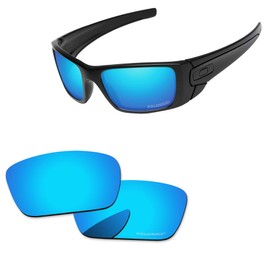 PapaViva Replacement Lenses for Oakley Fuel Cell OO9096 60mm Sunglass Ice Blue Polarized