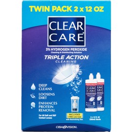 Clear Care Cleaning & Disinfection Solution-12 oz, Twin Value Pack