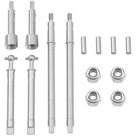 ShareGoo Stainless Steel Front Rear CVD Drive Shaft Transmission Axle Driveshaft Compatible with Axial SCX24 90081 AXI00001 AXI00002 AXI00004 AXI00005 AXI00005 1/24 RC Crawler