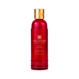SPA CEYLON Suero de masaje corporal calmante Sleep Intense - Aceite corporal ayurveda con neroli, lavanda e ylang ylang - Aceite de masaje calmante natural con coco, almendra y salvado de arroz - 3.4