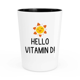 Friendship Shot Glass 1.5oz -Hello Vitamin D - Bestie BFF Soul Sister Women Bwst Friend Anniversary Squad Couple Neighboor Long Distance Relationship