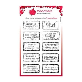 Woodware Clear Singles Distressed Labels 4 in x 6 in Stamp Set, 4 x 6 in