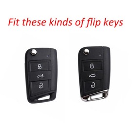 MEDZUK 7 Colours Key Case, Compatible with VW T-ROC 2017-2024 2025 Car Key Case with Key Fob Accessories Protective Case, blue