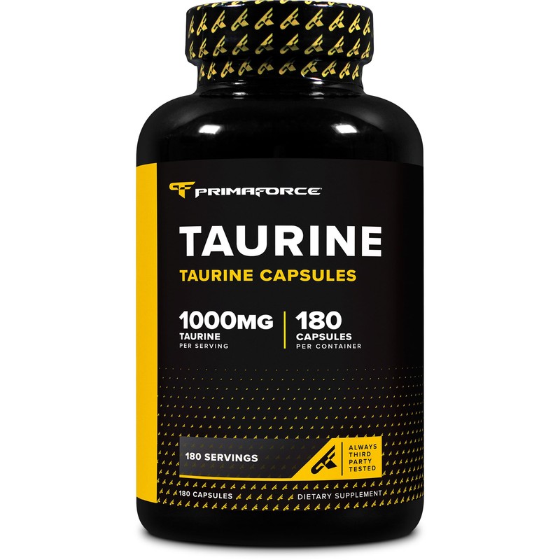 Primaforce Cápsulas de Taurina de 1000 Mg (180 Cápsulas), Suplemento