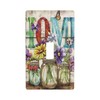 Farmhouse Flower Butterfly Home Light Switch Cover Plates Decorative Single