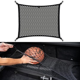 VEHIRIE Premium Cargo Net for SUV Organizer 31.5 x23.6 inches Elastic Storage Mesh Net with ABS Hooks Envelope Style Car Rear Trunk Net for Pickup Truck Bed Accessories