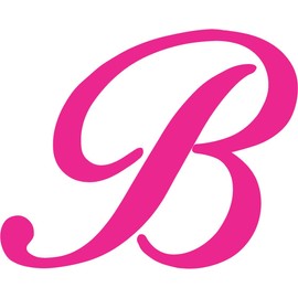 StickerTalk Cursive B Monogram Vinyl Sticker, 3.75 inches by 3 inches