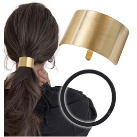 Herbeluemily Pony Hook, Hair Clip, Hair Accessory, Hair Elastic, Hair Cuff, Hair Hook, Stylish, Adult, Gold