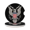 SimpleSteet Absorbent Ceramic Car Coasters for Cup Holders, Bald Eagle