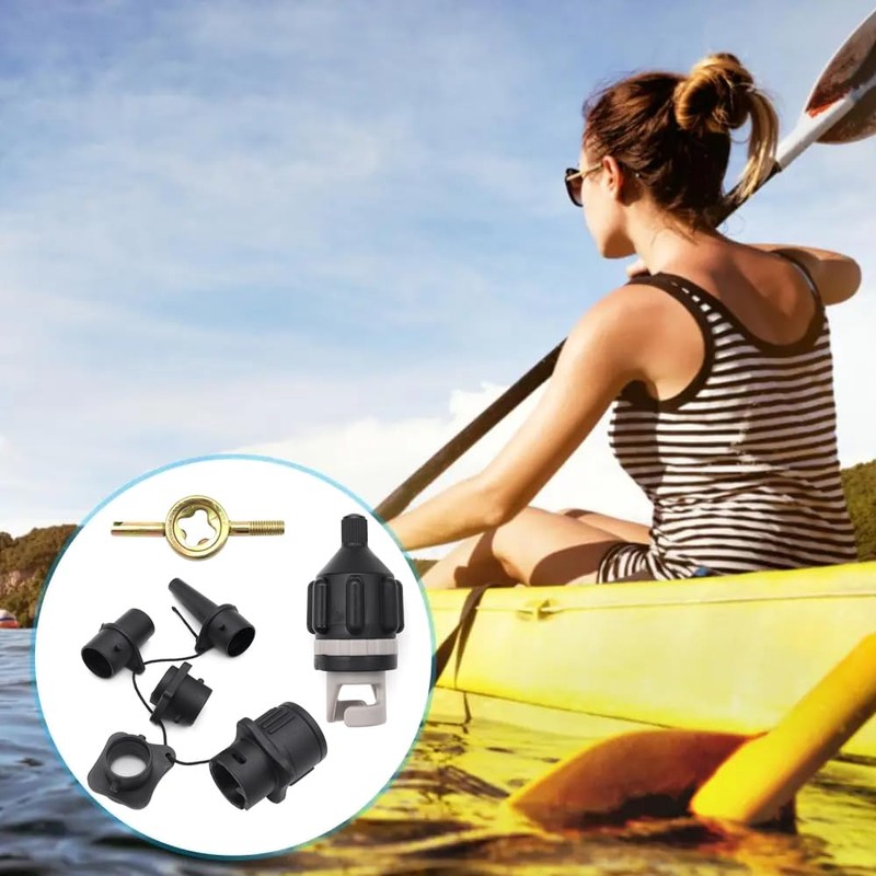 GOIYZTTR SUP Valve Adapter Inflatable Adapter with 4 Pieces Gas