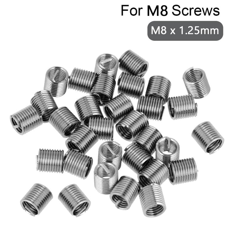 Gasea 30PCS M8 x 1.25mm Metric Thread Repair Insert Kit