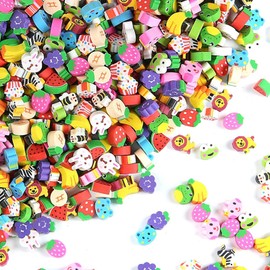 PureSino Mini Erasers, Funny Erasers, Assorted Mini Erasers, About 100 Pieces Cute Erasers, Pencil Erasers for Kids, Animals, Fruits, Christmas Assortment, Erasers, Gifts, Birthday Party Supplies, Favors, Classroom Rewards, Prizes, 6 Patterns Random (6 Patterns Random)