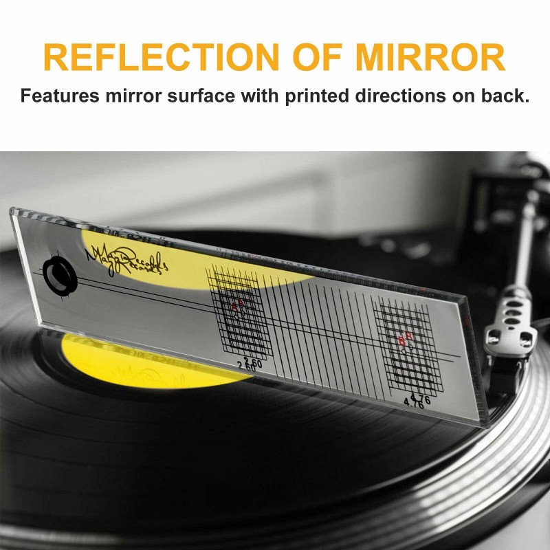 Universal Cartridge Alignment Protractor Tool Phonograph LP Phono Stylus Record