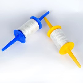 Simxkai Kite Spool, Reel Winder,Grip String Handle, 600 feet Twisted Line for Each String Handle (2 Pack)