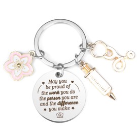 Hoosmoon Nurse Keychain & Gift Basket Stuffers - Accessories for Work, Graduation, Nurses Week, Easter & Christmas Gifts