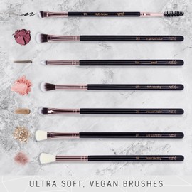 Niré Beauty Eye Brush Set - Award Winning Eye Makeup Brushes for Eyes and Brows Including Eye Shadow Brush Set, Eyebrow Brush and Tweezers