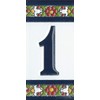 Spanish Floral Designed Ceramic Letter Tiles House Number Tiles and
