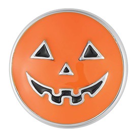 Ginger Snaps Orange Pumpkin Charm Accessory | Interchangeable, Customizable & Adjustable Snap Jewelry Collection | Button Charms for Necklaces, Bracelets & Rings | Standard Size | SN19-28