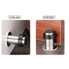 4Sets Stainless Steel Door Stop,Cylindrical Floor Mount Doorstops with Rubber