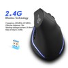 ZELOTES Kabellose Maus, kabellos, 2,4 GHz, ergonomisch, mit 6 Tasten,