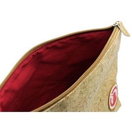 Unicorn Natural Cork Cosmetic Bag, brown, Toiletry bag