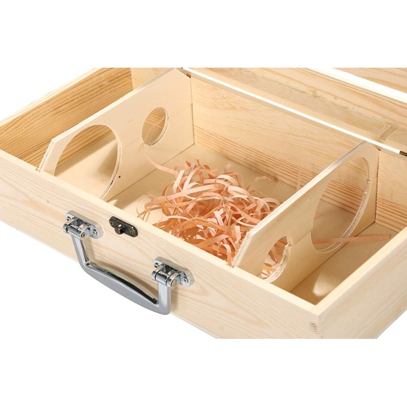 r_planning Wooden Wine Case, Gift Box, Wooden Box, With Handle,