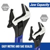 WORKPRO 2-Piece Adjustable Wrench Set, 6-Inch & 10-Inch Wide Jaw