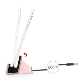 Operitacx USB Micro USB Desktop Charger Stand for Fast Charging and Syncing with Note Rose Gold Cradle Docking Station