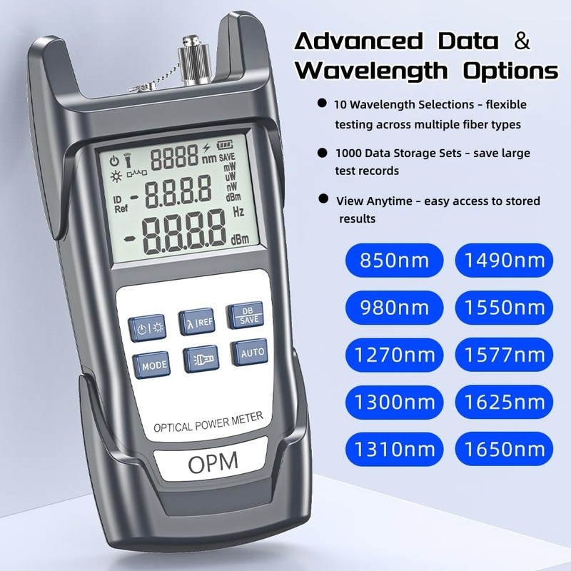 Fiber Optic Cable Tester & Power Meter - Portable Optical