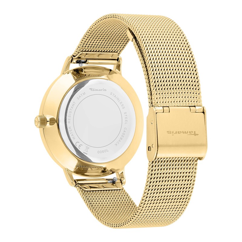Tamaris Watch, Gold / Black, Modern